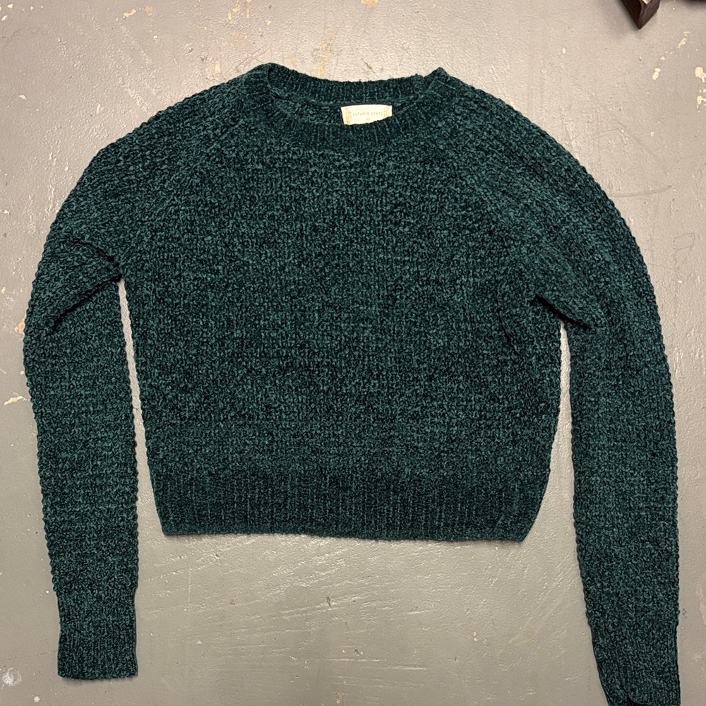 Altar'd State Green Crew Neck Sweater
